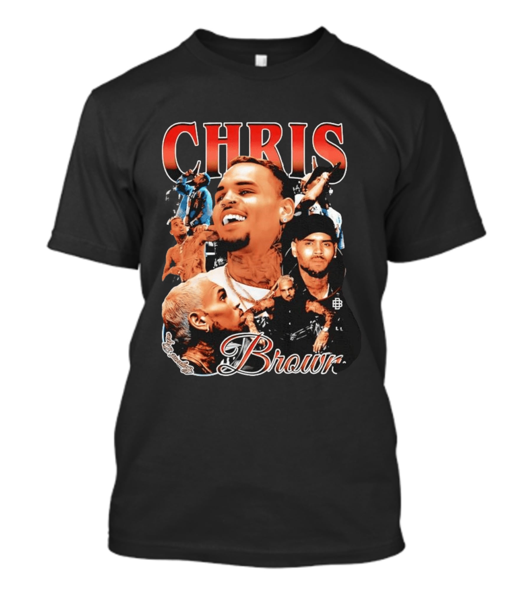 Chris Brown Iconic R&B Singer Collage T-Shirt