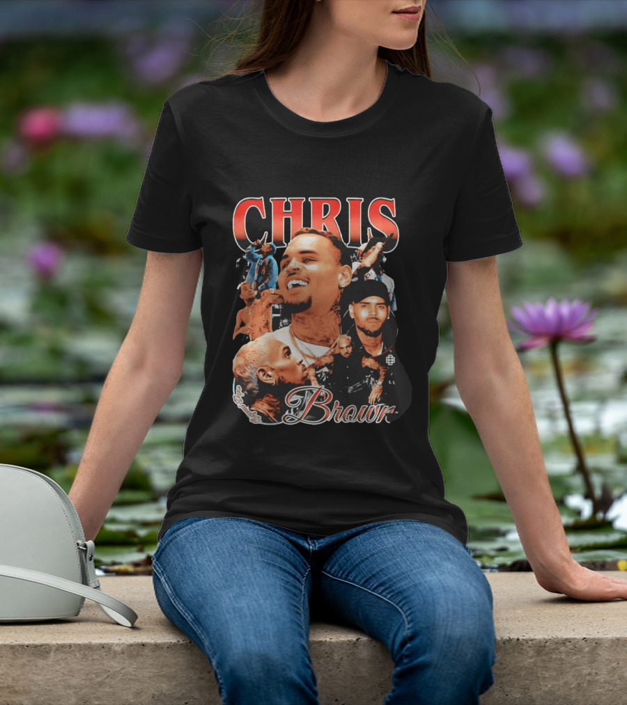 Chris Brown Iconic R&B Singer Collage T-Shirt