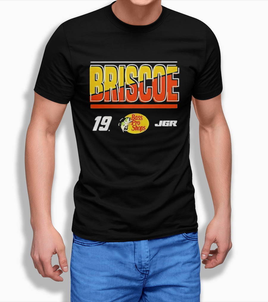 BRISCOE 19 Bass Pro Shops 2025 Cup Series Racing Fan Gear T-Shirt