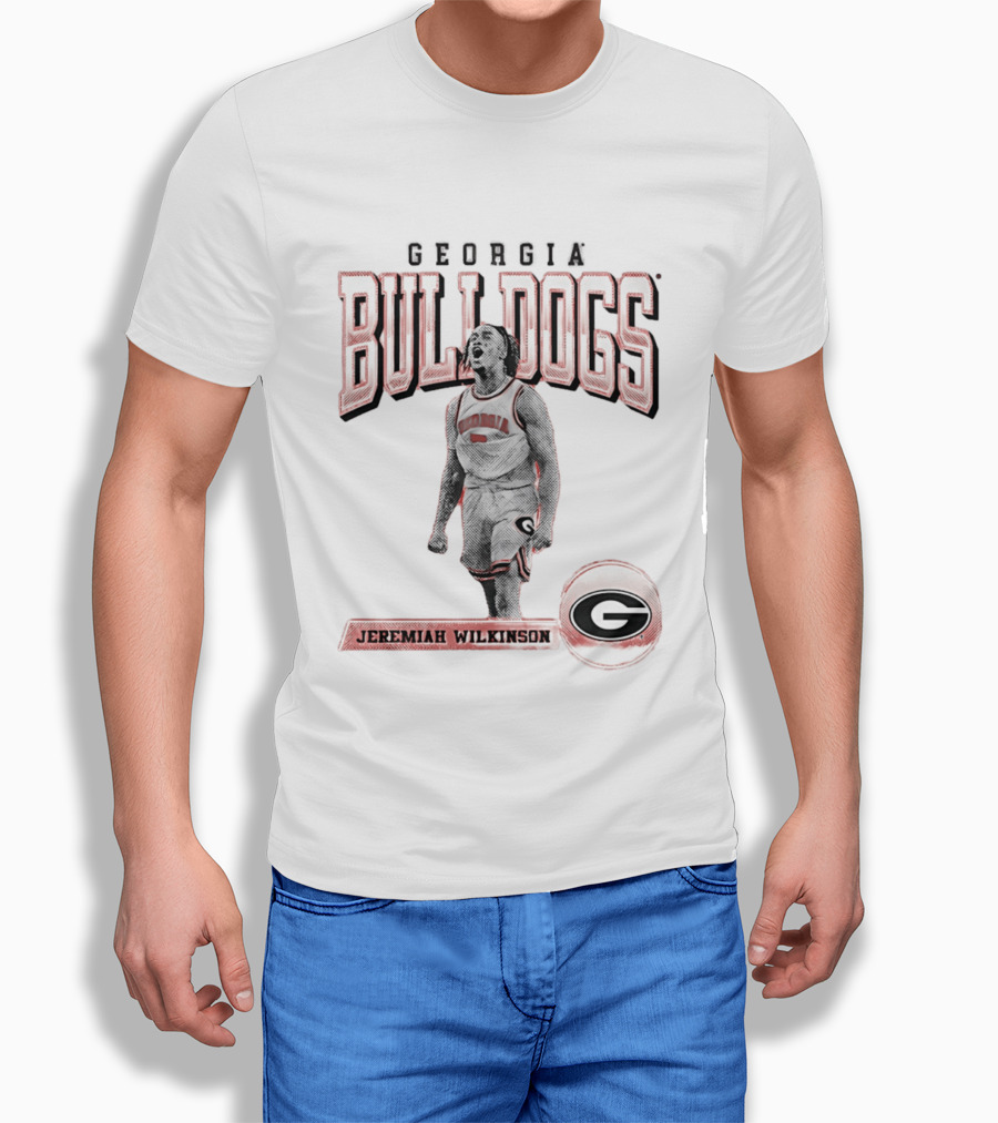 Georgia Bulldogs Jeremiah Wilkinson Player Collage T-Shirt