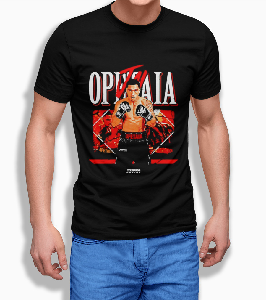 Jai Opetaia Boxing Zuffa Fighter Dynamic Pose T-Shirt