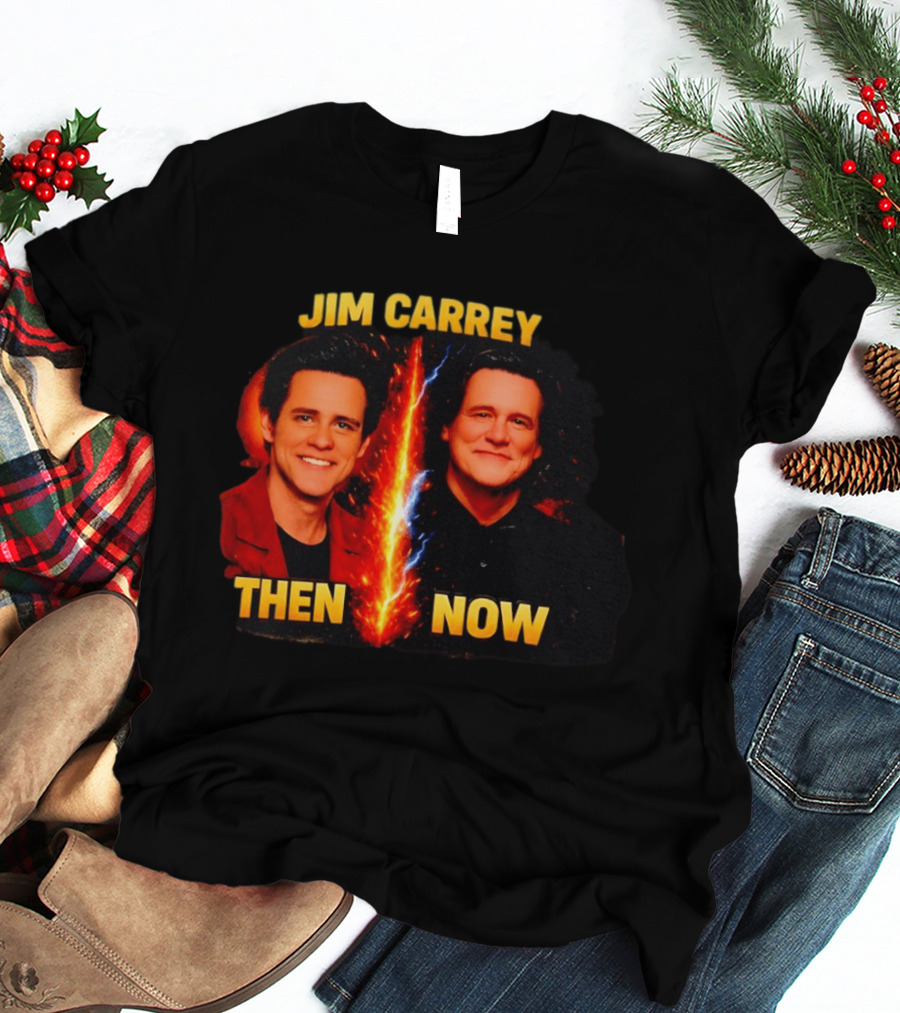Jim Carrey Then And Now Evolution T-Shirt