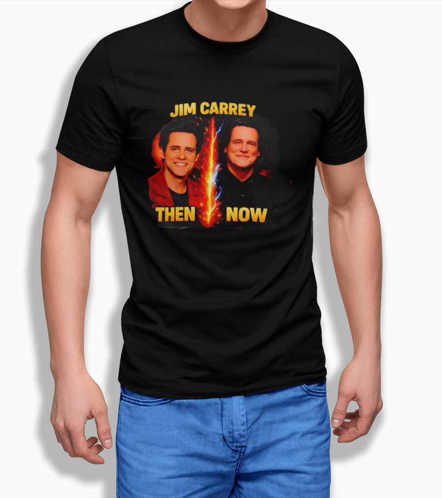 Jim Carrey Then And Now Evolution T-Shirt