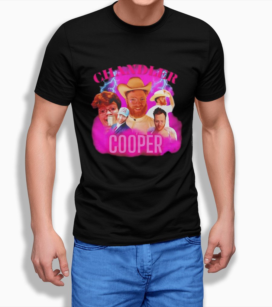 Chandler Cooper USA Lightning Cowboy Collage T-Shirt