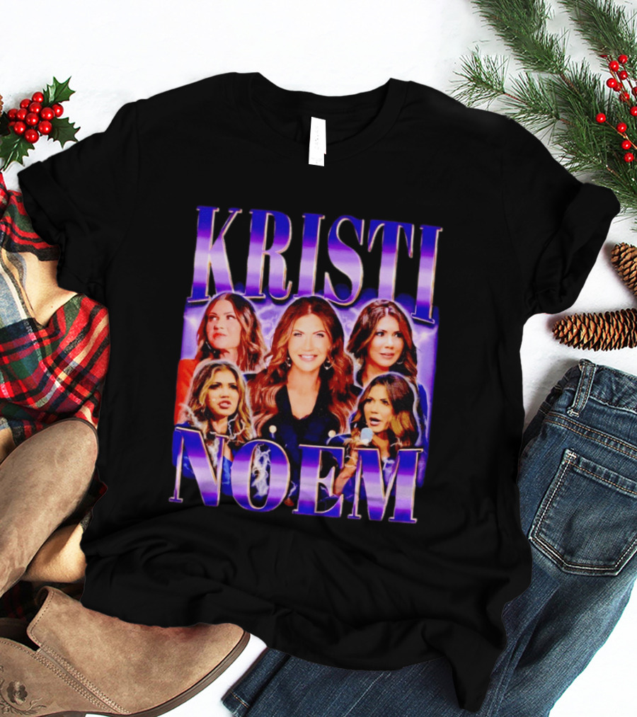 Kristi Noem Collage Purple Aesthetic T-Shirt
