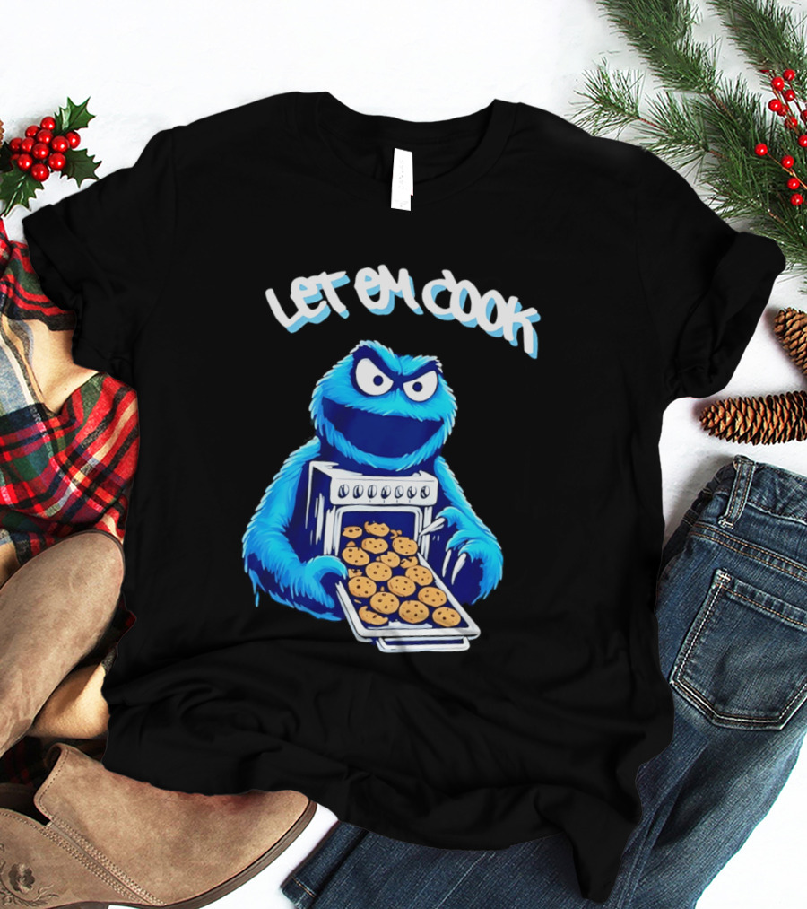 Cookie Monster Let Em Cook Oven Cookies T-Shirt