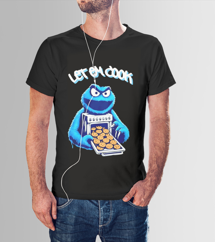 Cookie Monster Let Em Cook Oven Cookies T-Shirt
