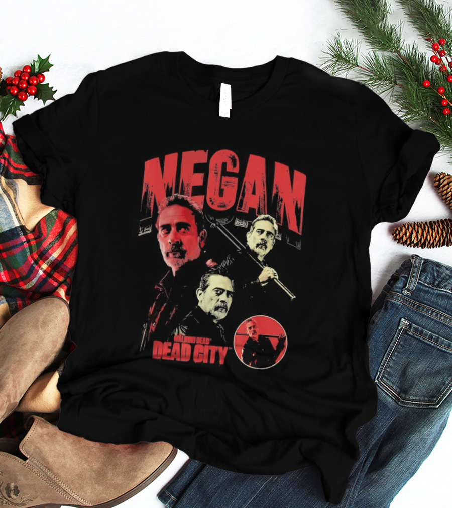 Negan The Walking Dead Dead City Walking Stick Lucille Images T-Shirt