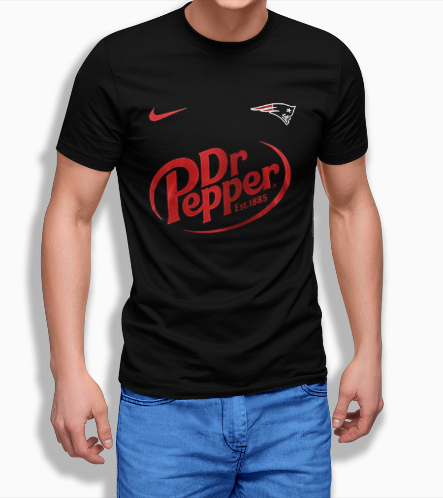 New England Patriots Dr Pepper Nike Collaboration Est. 1885 T-Shirt