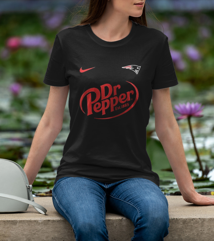 New England Patriots Dr Pepper Nike Collaboration Est. 1885 T-Shirt