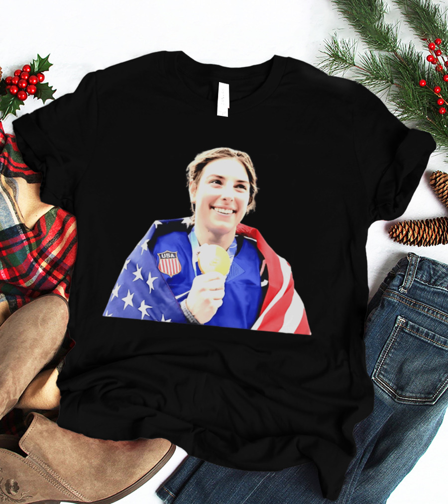 Hillary Knight USA Women's National Ice Hockey American Flag Gold Medal 2026 T-Shirt