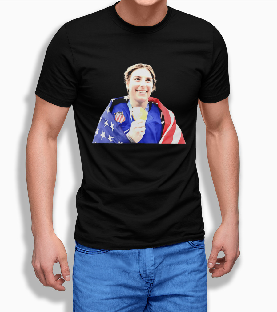 Hillary Knight USA Women's National Ice Hockey American Flag Gold Medal 2026 T-Shirt