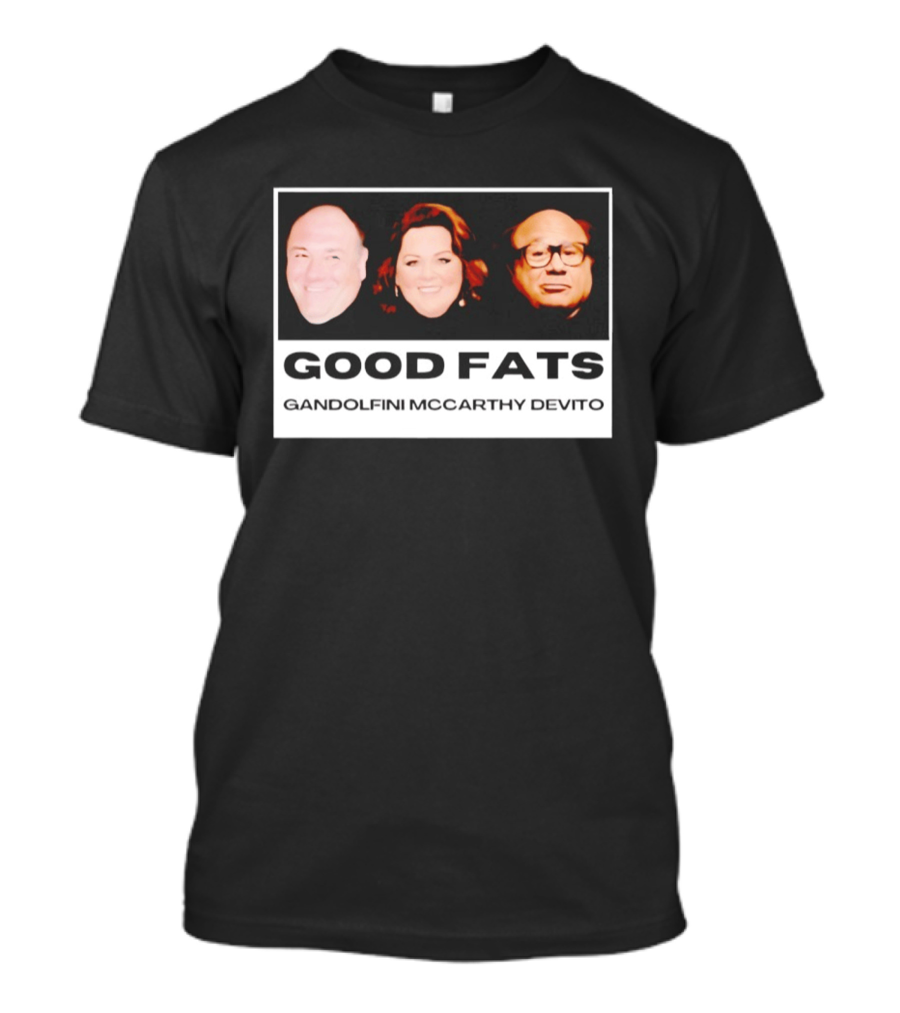 Good Fats Gandolfini McCarthy Devito Faces T-Shirt