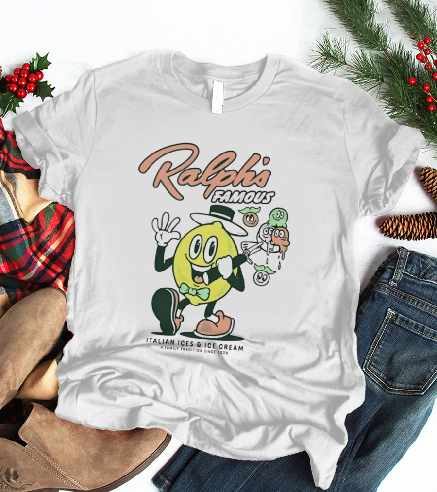 Ralph's Famous Italian Ices Ice Cream Family Tradition Since 1928 T-Shirt