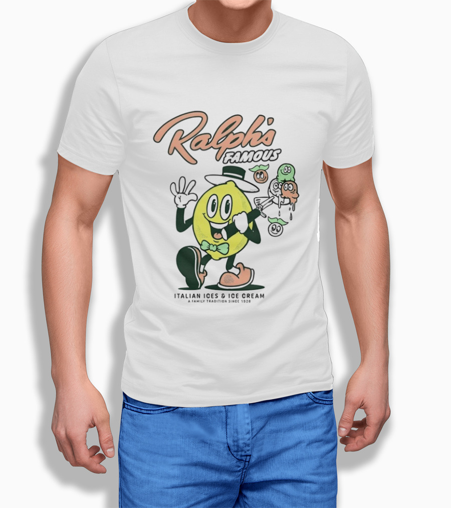 Ralph's Famous Italian Ices Ice Cream Family Tradition Since 1928 T-Shirt