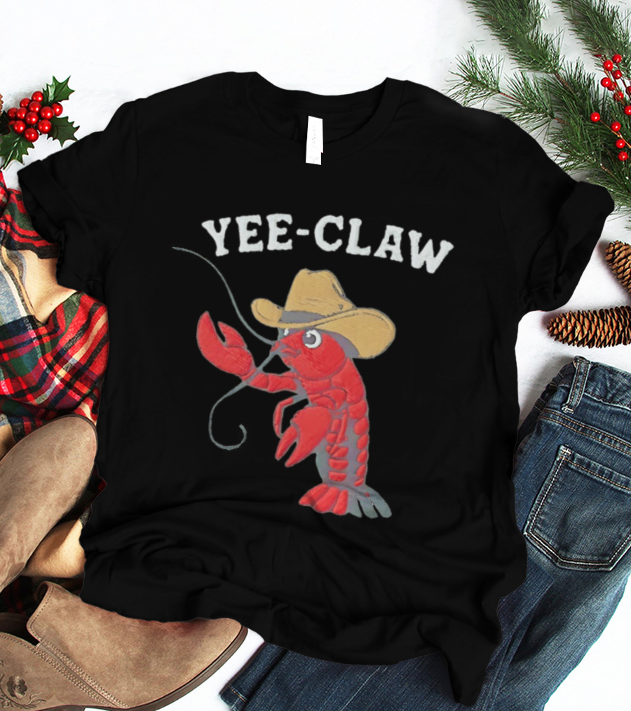 Yee Claw Cowboy Lobster Embroidered Wrangler T-Shirt