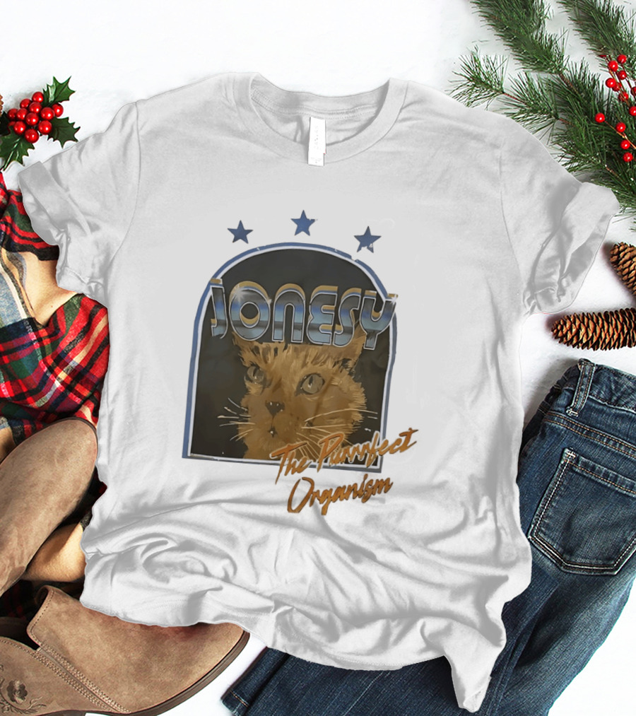 Jonesy The Purrfect Organism Cat Face Three Stars T-Shirt