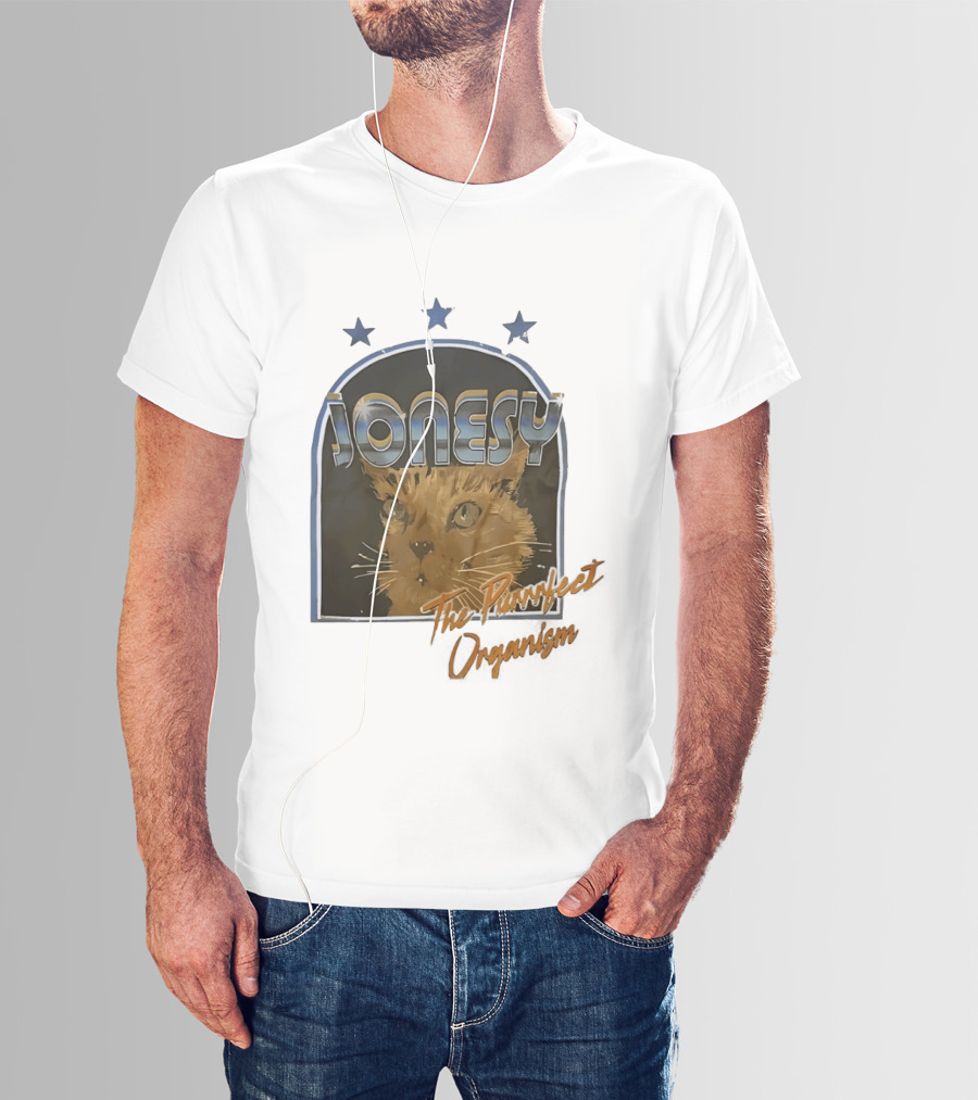 Jonesy The Purrfect Organism Cat Face Three Stars T-Shirt