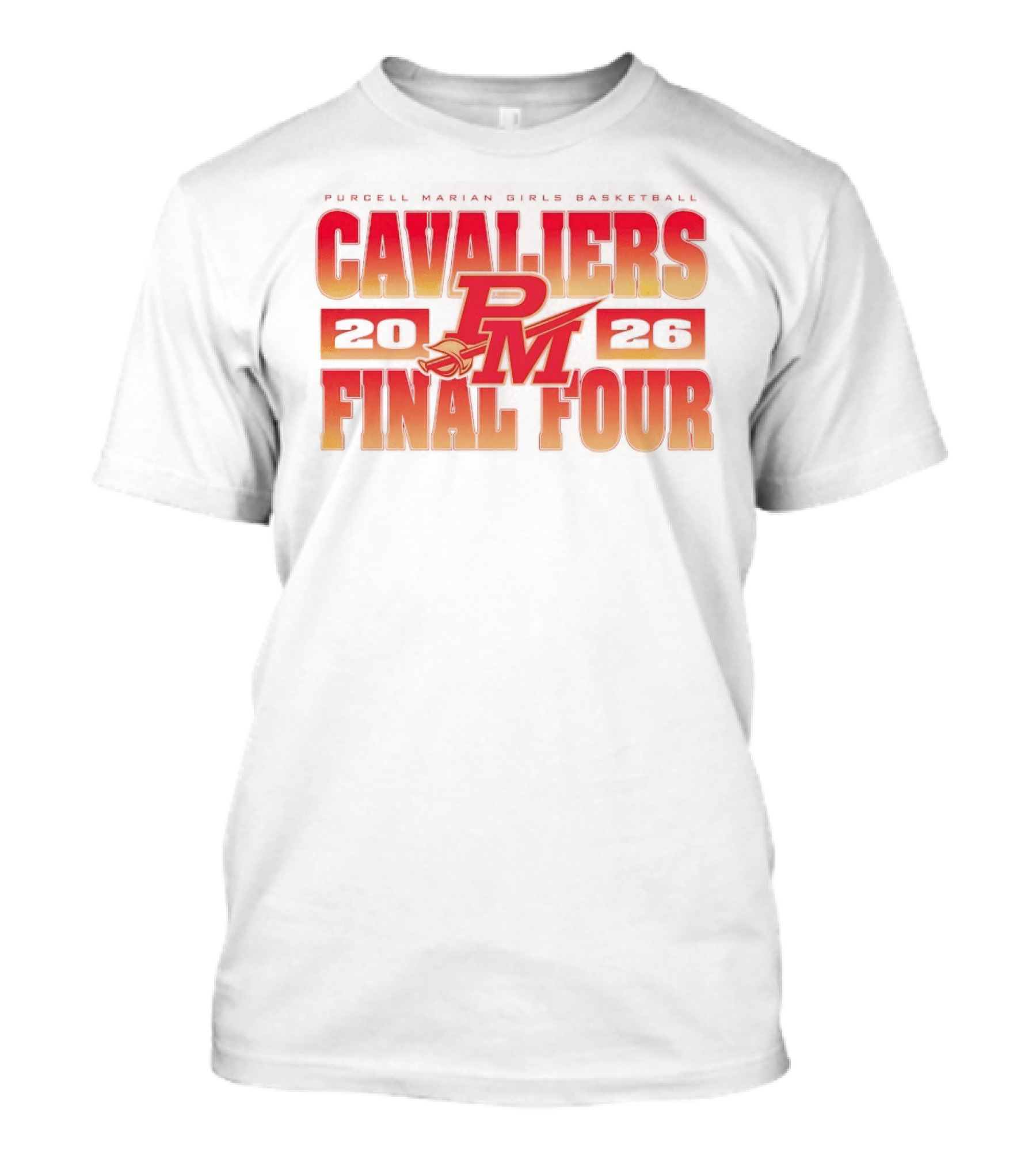 Cavaliers PM 2026 Final Four Purcell Marian Girls Basketball T-Shirt