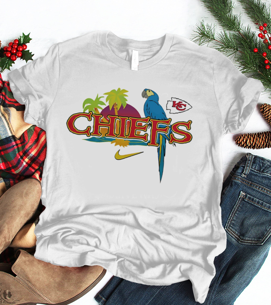 Kansas City Chiefs Tropical Parrot Nike It's 5 O' Somewhere T-Shirt