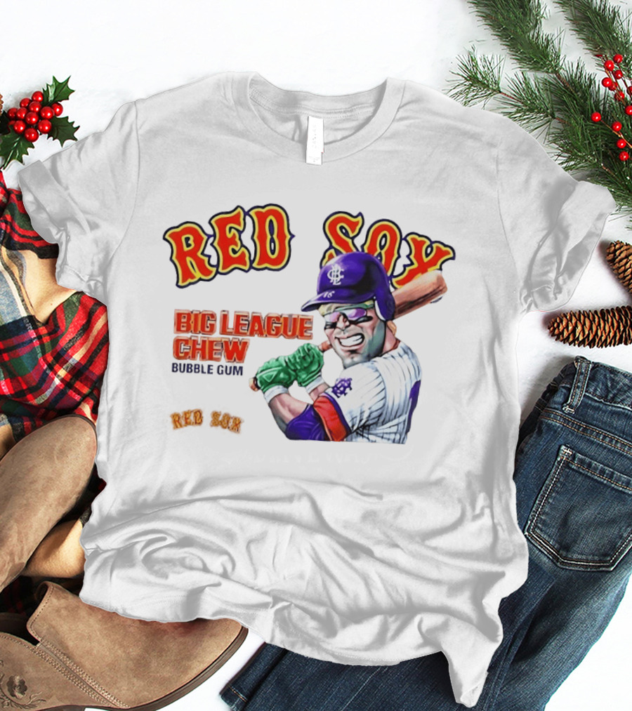 Red Sox Big League Chew Bubble Gum Baseball Batter T-Shirt