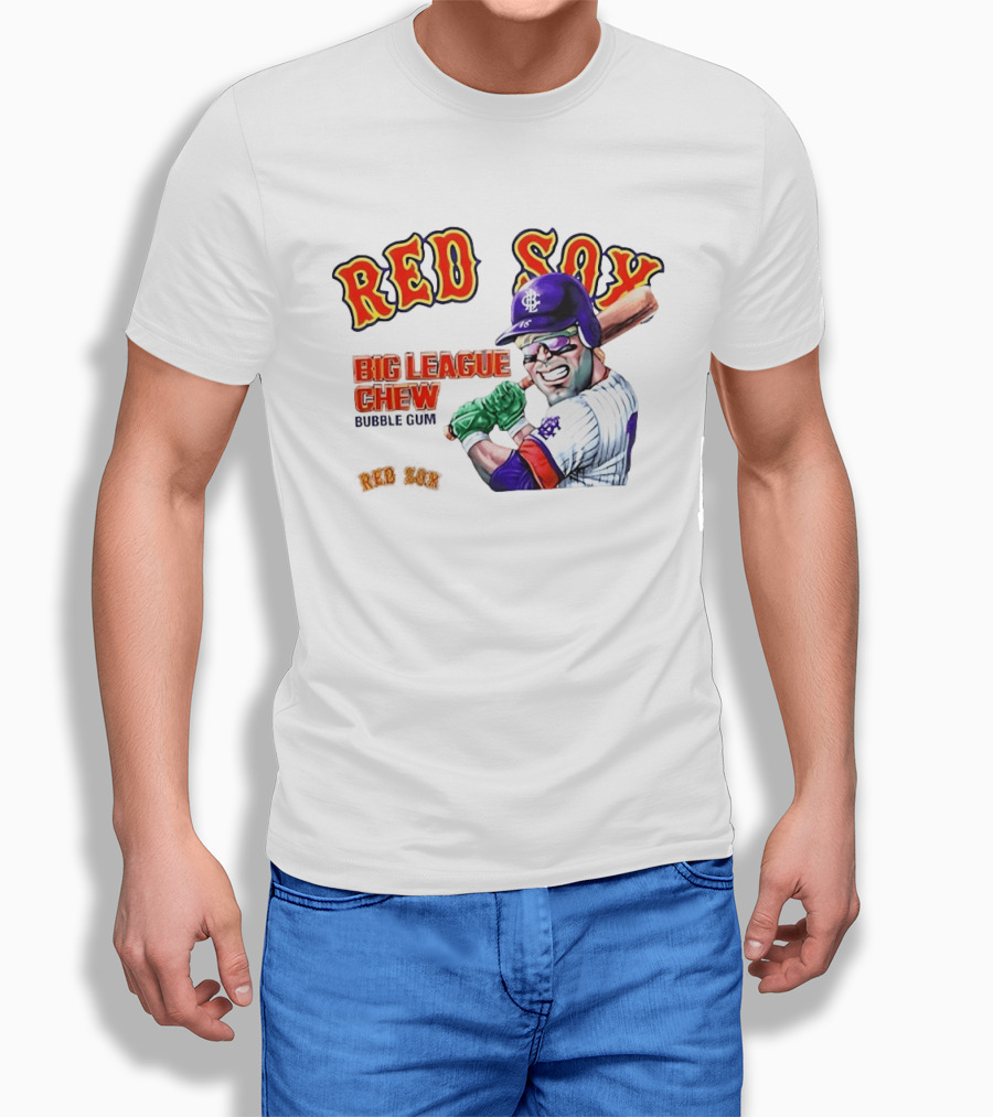 Red Sox Big League Chew Bubble Gum Baseball Batter T-Shirt
