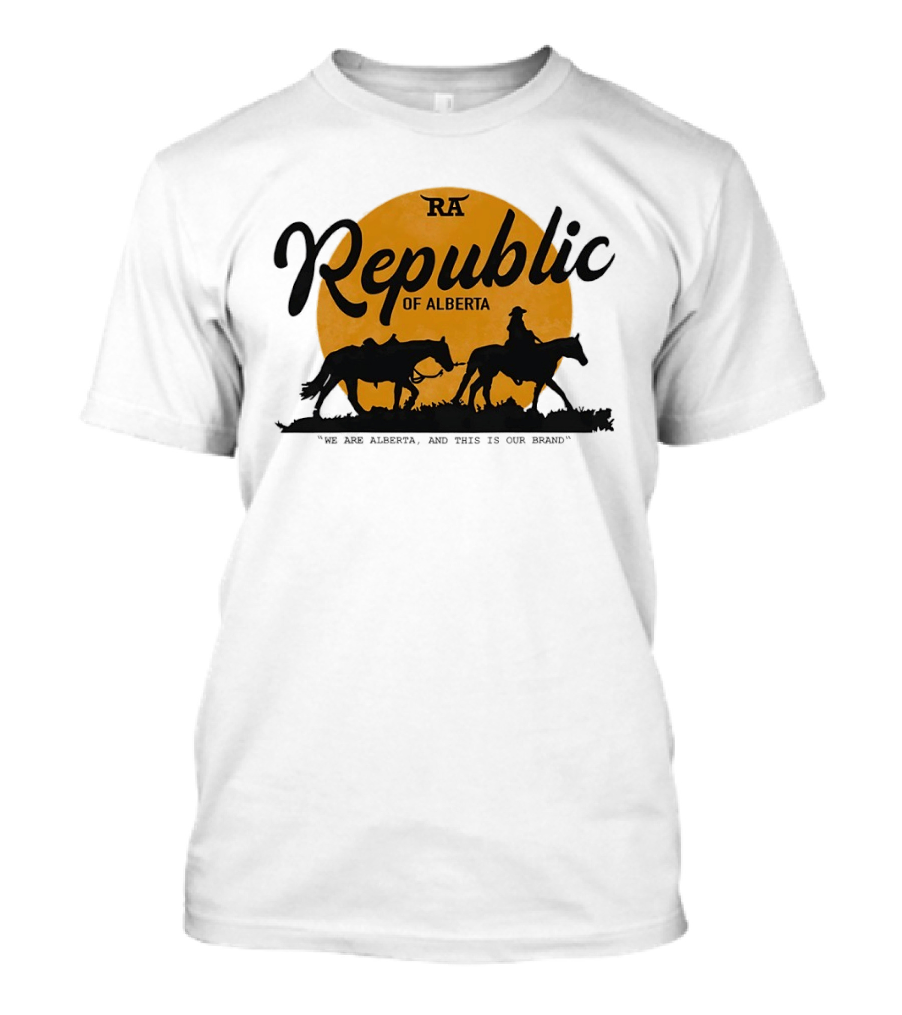 Republic Of Alberta We Are Alberta Brand Vintage Western Cowboy T-Shirt