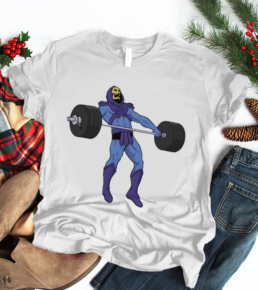 Skeletor Weightlifting Masters Of The Universe Cartoon Strength Snatch T-Shirt