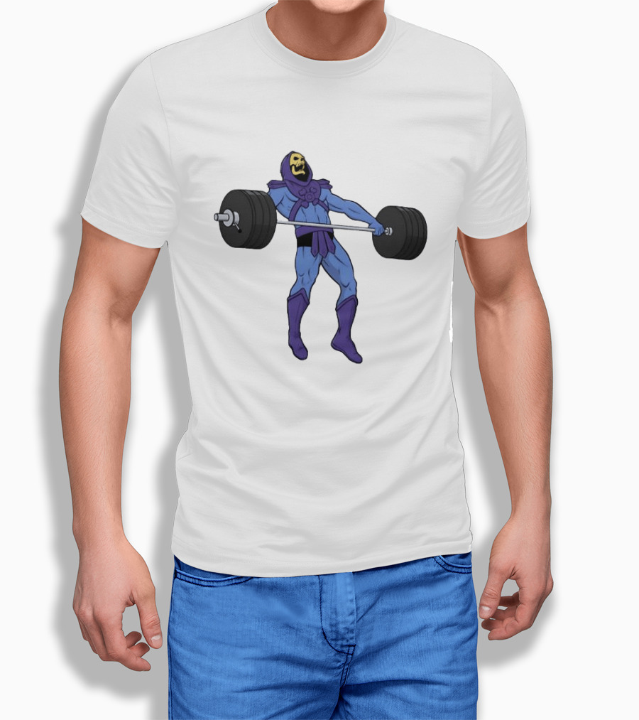 Skeletor Weightlifting Masters Of The Universe Cartoon Strength Snatch T-Shirt