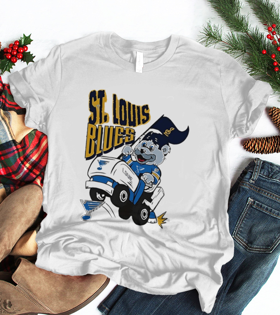 St Louis Blues Hockey Zamboni Bear Driving T-Shirt
