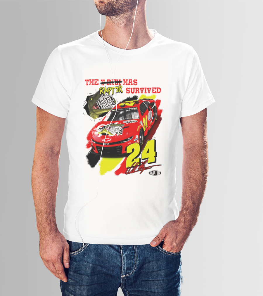 William Byron 24 NASCAR Chevrolet Camaro Raptor Survived King Of Tough T-Shirt