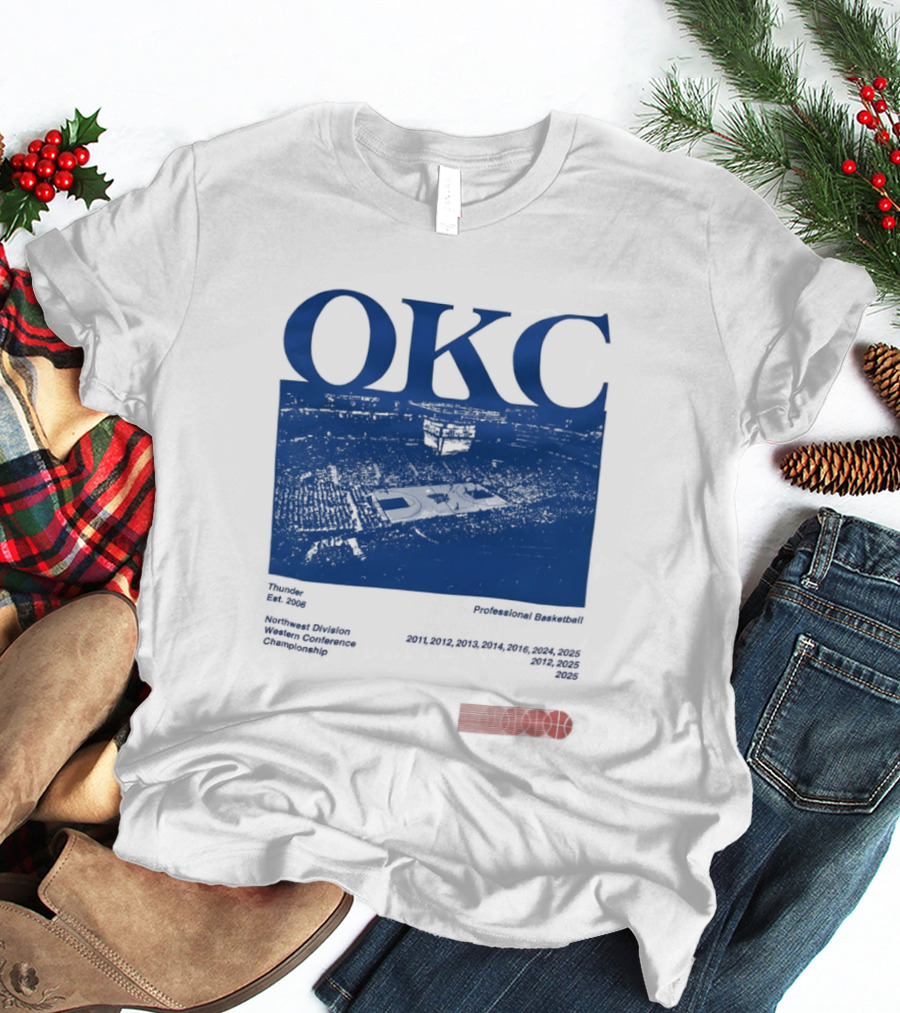 Oklahoma City Thunder Basketball Team OKC Thunder Nike NBA T-Shirt