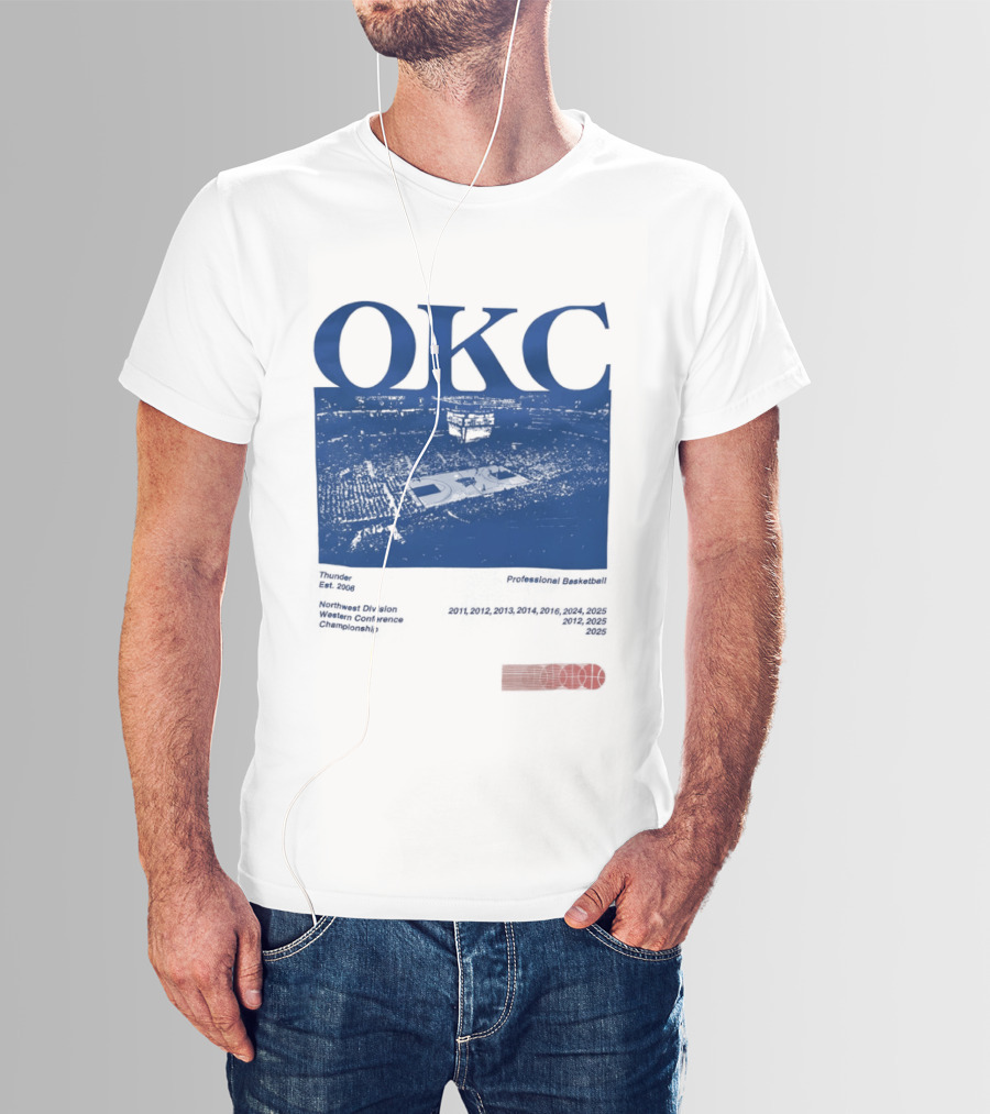 Oklahoma City Thunder Basketball Team OKC Thunder Nike NBA T-Shirt