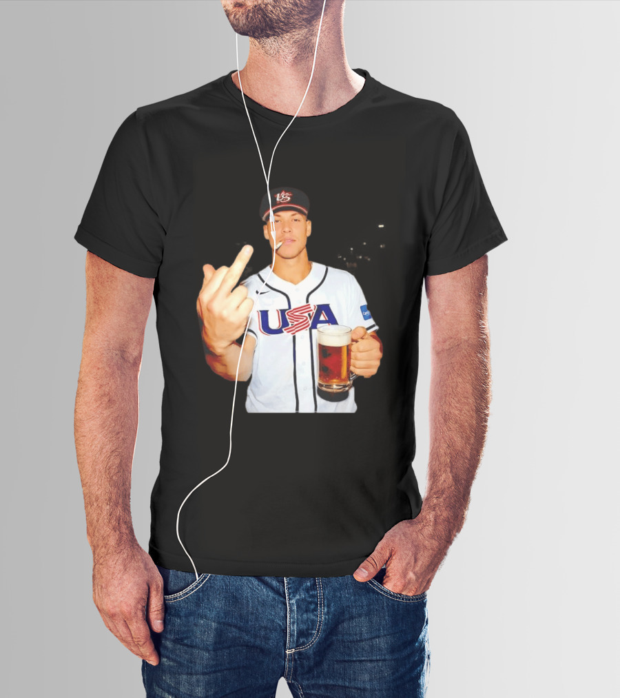 USA Basketball Team After Hours Middle Finger Aaron Judge T-Shirt