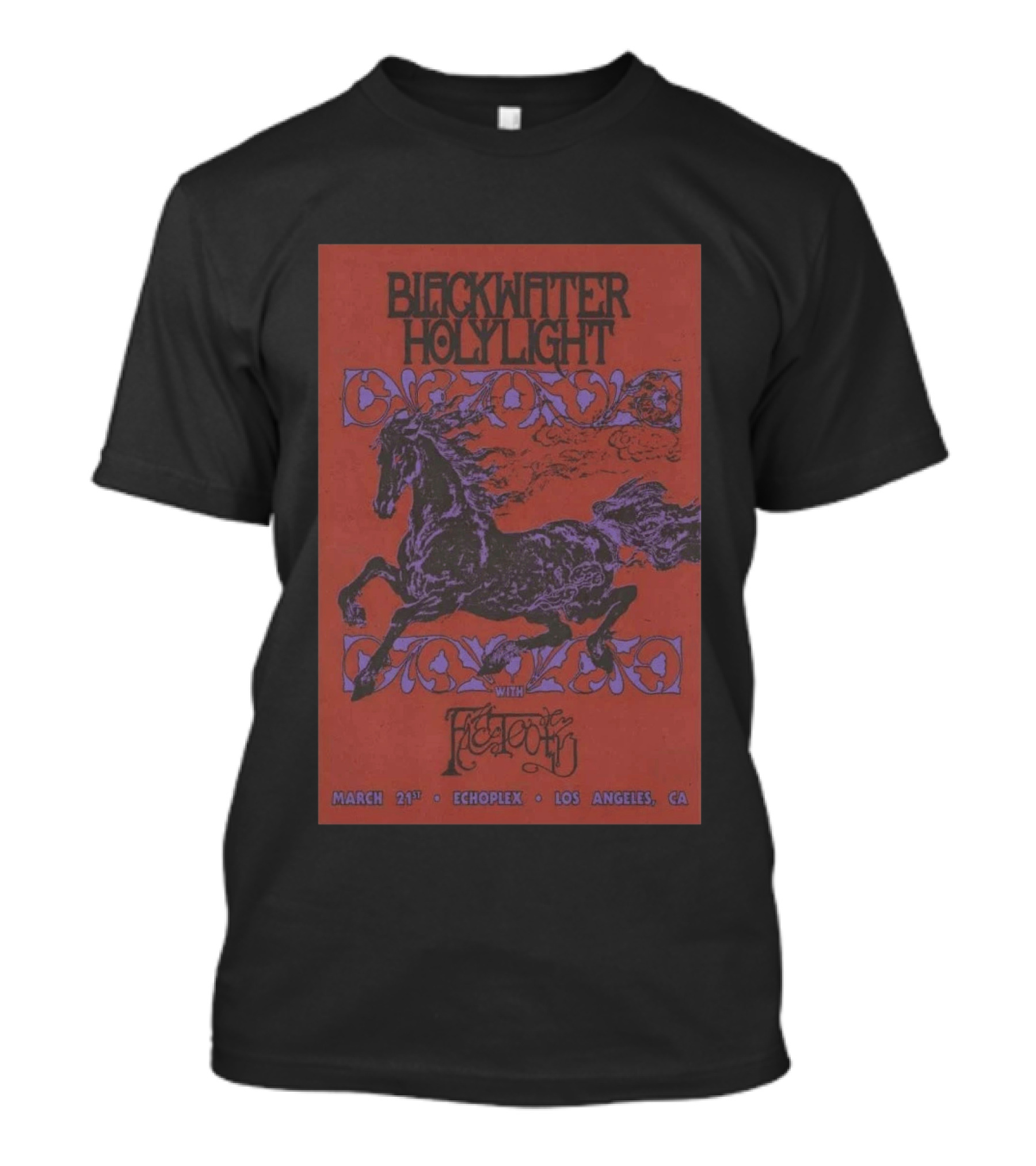 Blackwater Holylight March 21st Echoplex Los Angeles CA With Fleshed Out T-Shirt