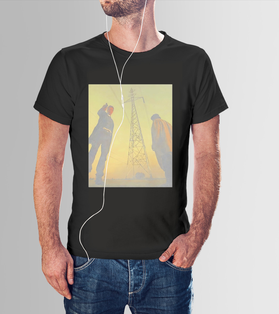 Brad Pitt Se7en Movie Scene With Gunpoint And Power Lines T-Shirt