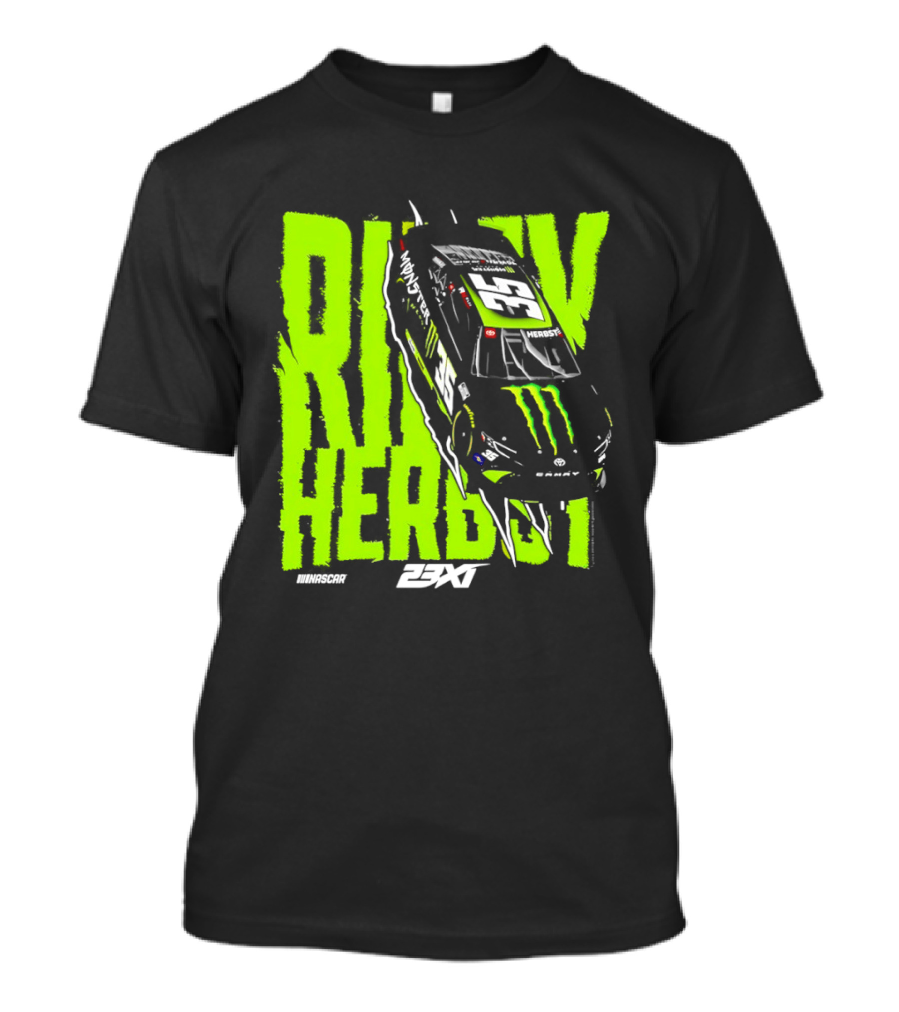 Riley Herbst No 35 Toyota Camry Monster Energy Racing 23XI NASCAR T-Shirt