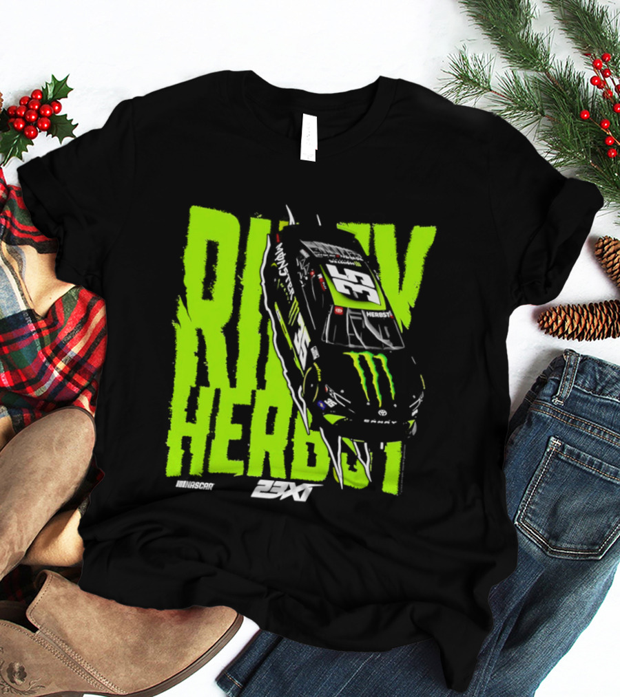 Riley Herbst No 35 Toyota Camry Monster Energy Racing 23XI NASCAR T-Shirt