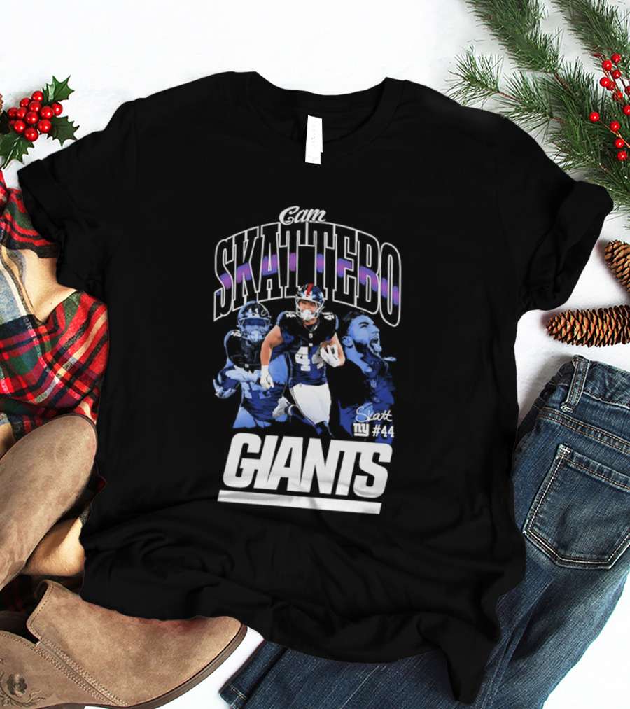Giant Skattebo Giants Football Blue Sports Team #34 T-Shirt