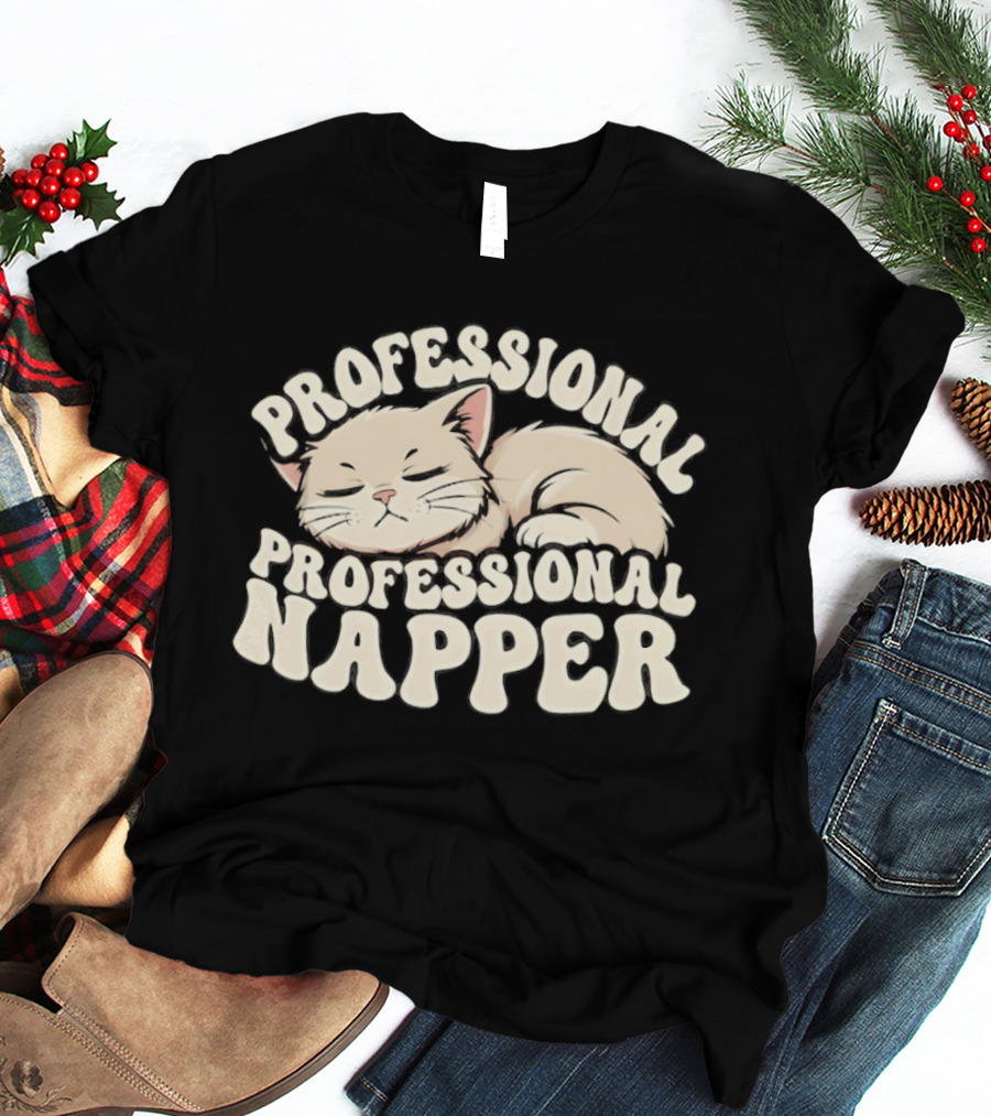 Professional Napper Cat Sleeping Cozy T-Shirt