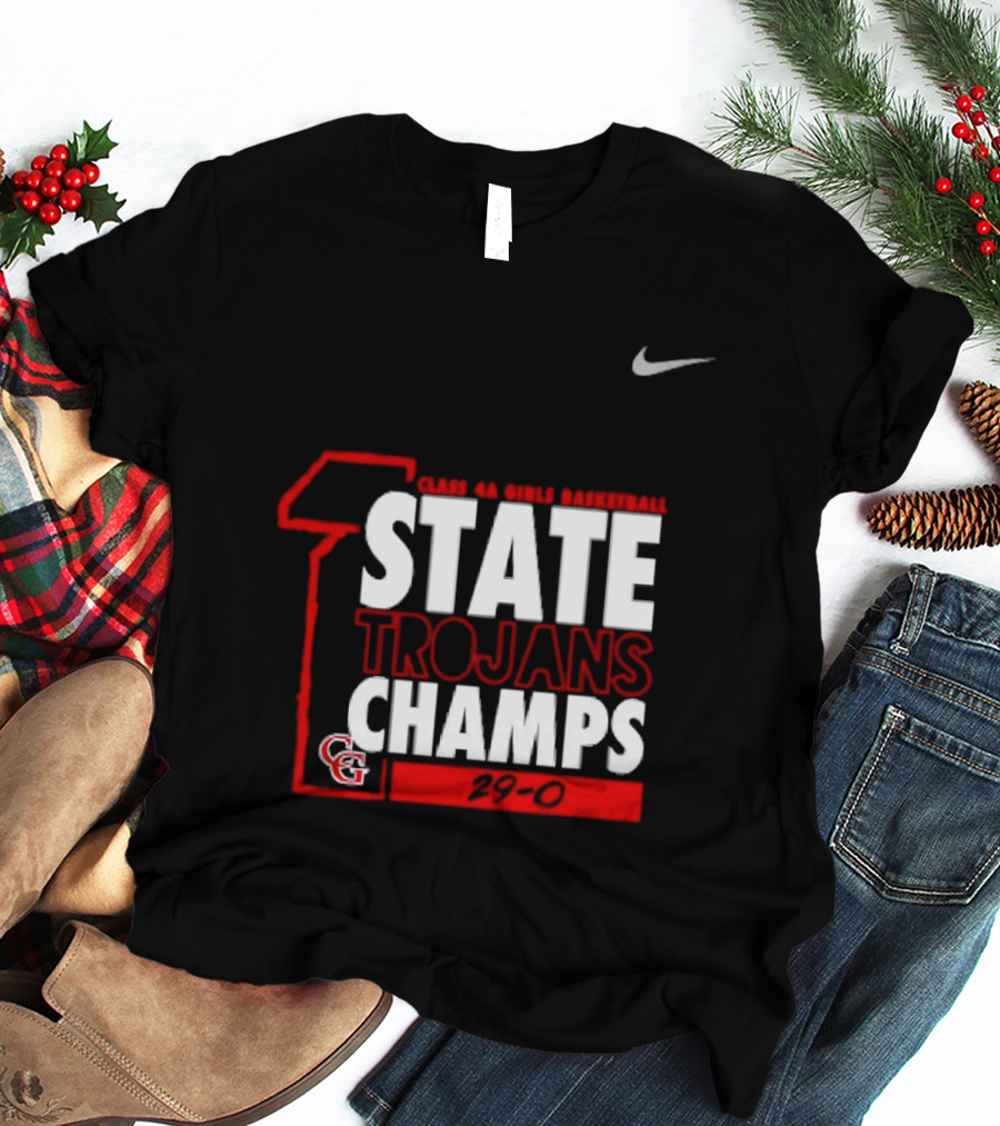 Center Grove Trojans Girls Basketball Class 4A State Champs 29 0 Nike T-Shirt