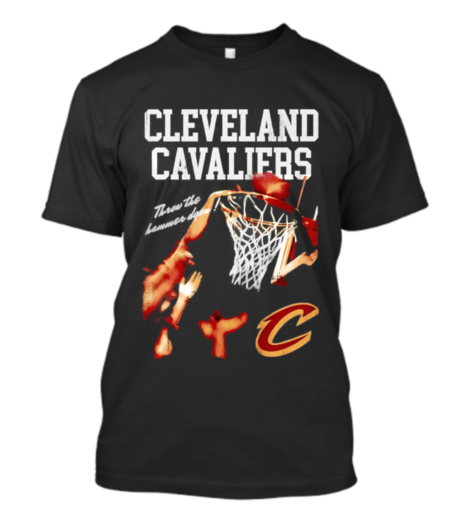 Cleveland Cavaliers Slam Dunk Basket With Iconic C T-Shirt