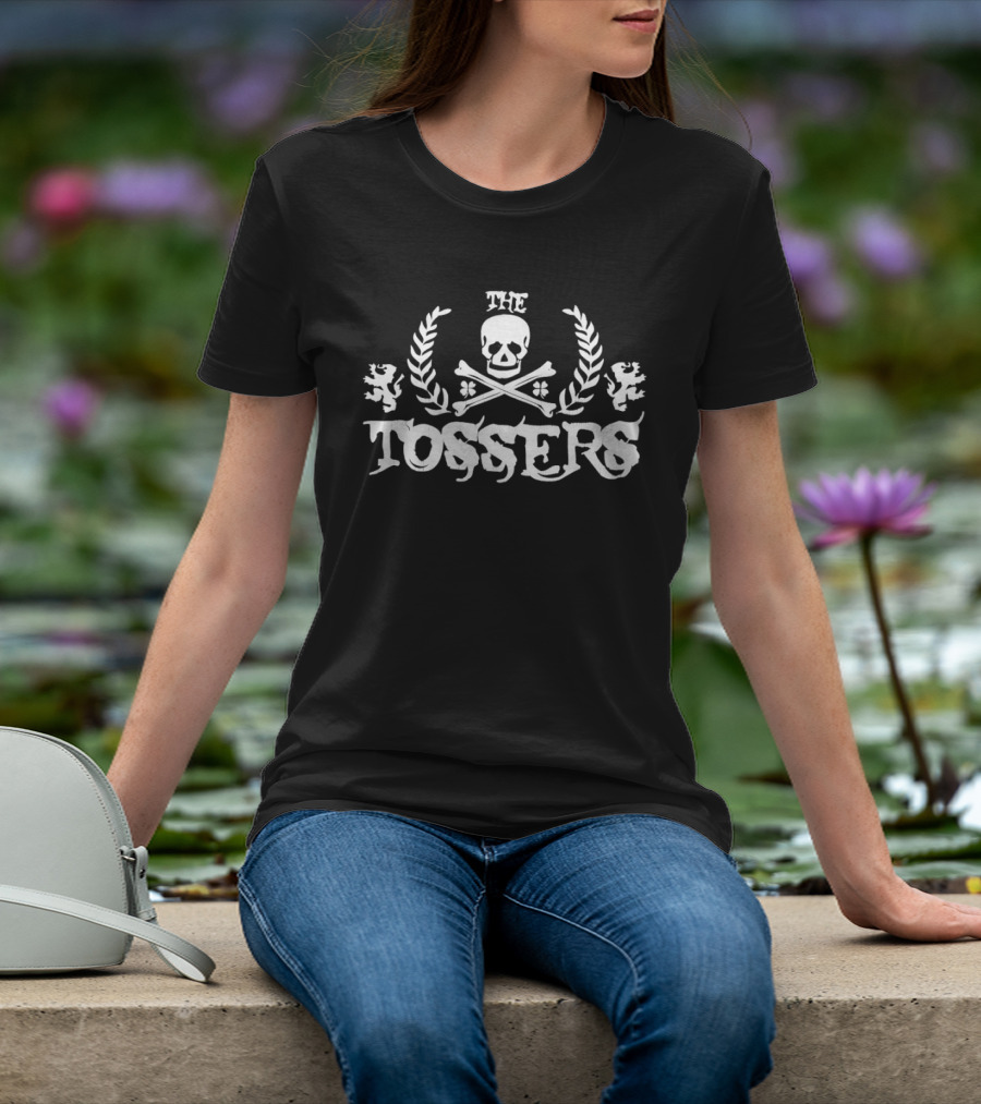 The Tossers Band Skull Skeleton Laurel Lions And Clovers T-Shirt
