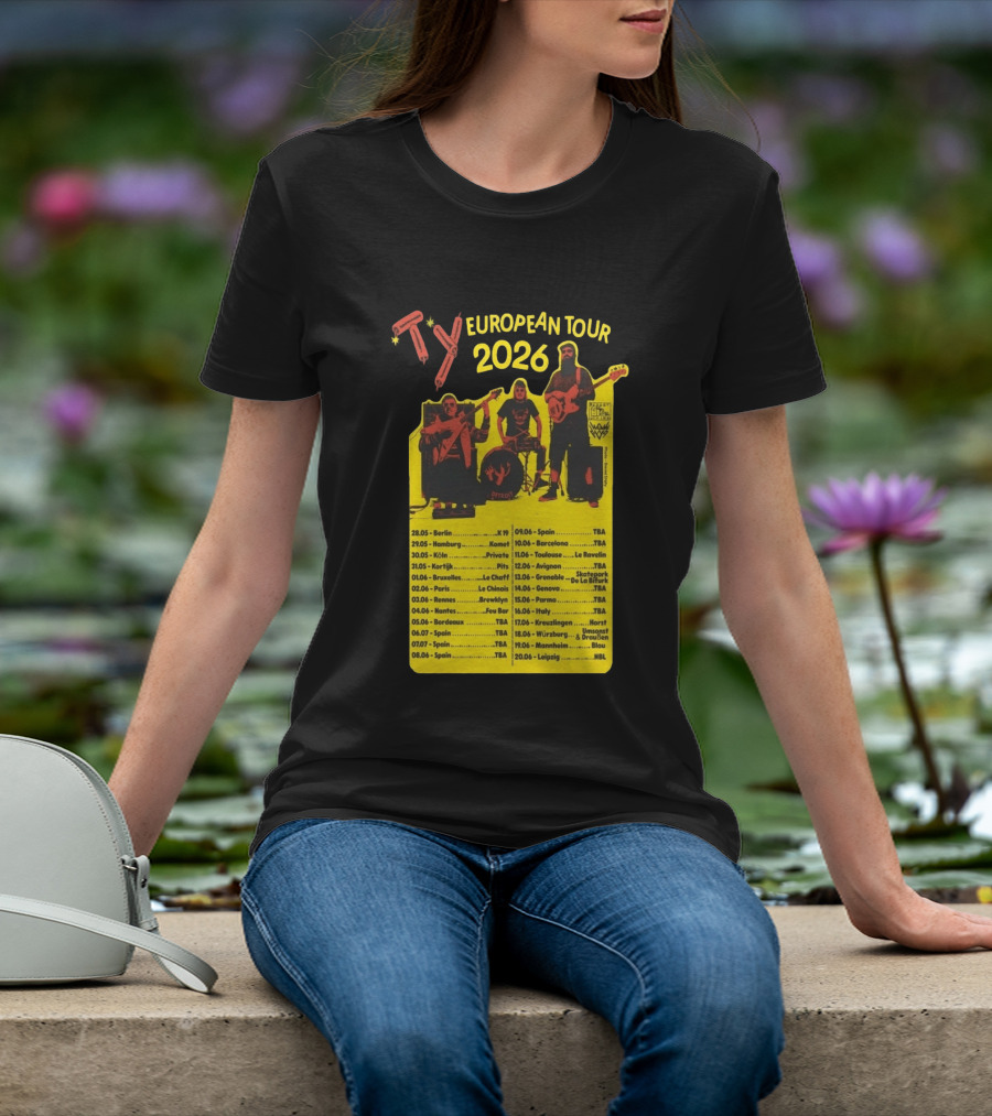 TY European Tour 2026 Band Tour Dates T-Shirt