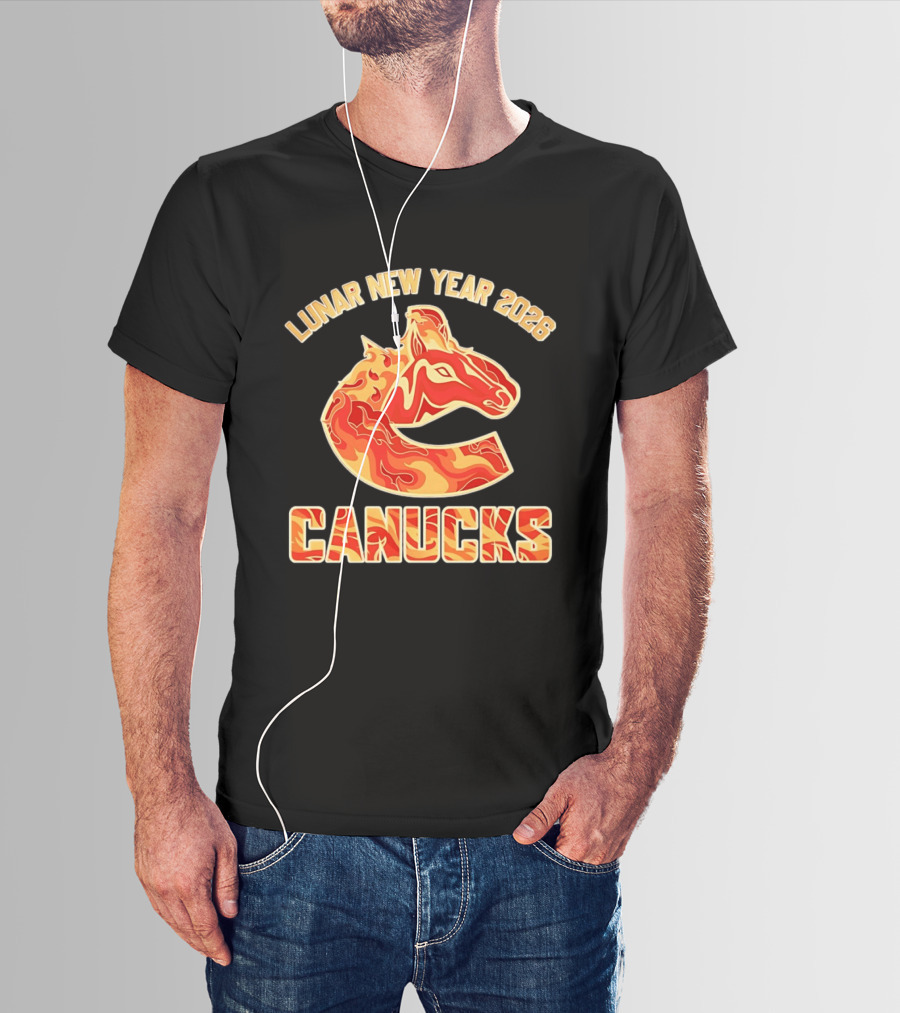 Lunar New Year 2026 Vancouver Canucks Horse T-Shirt