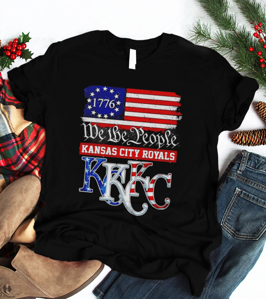 1776 We The People Kansas City Royals USA Flag KC T-Shirt