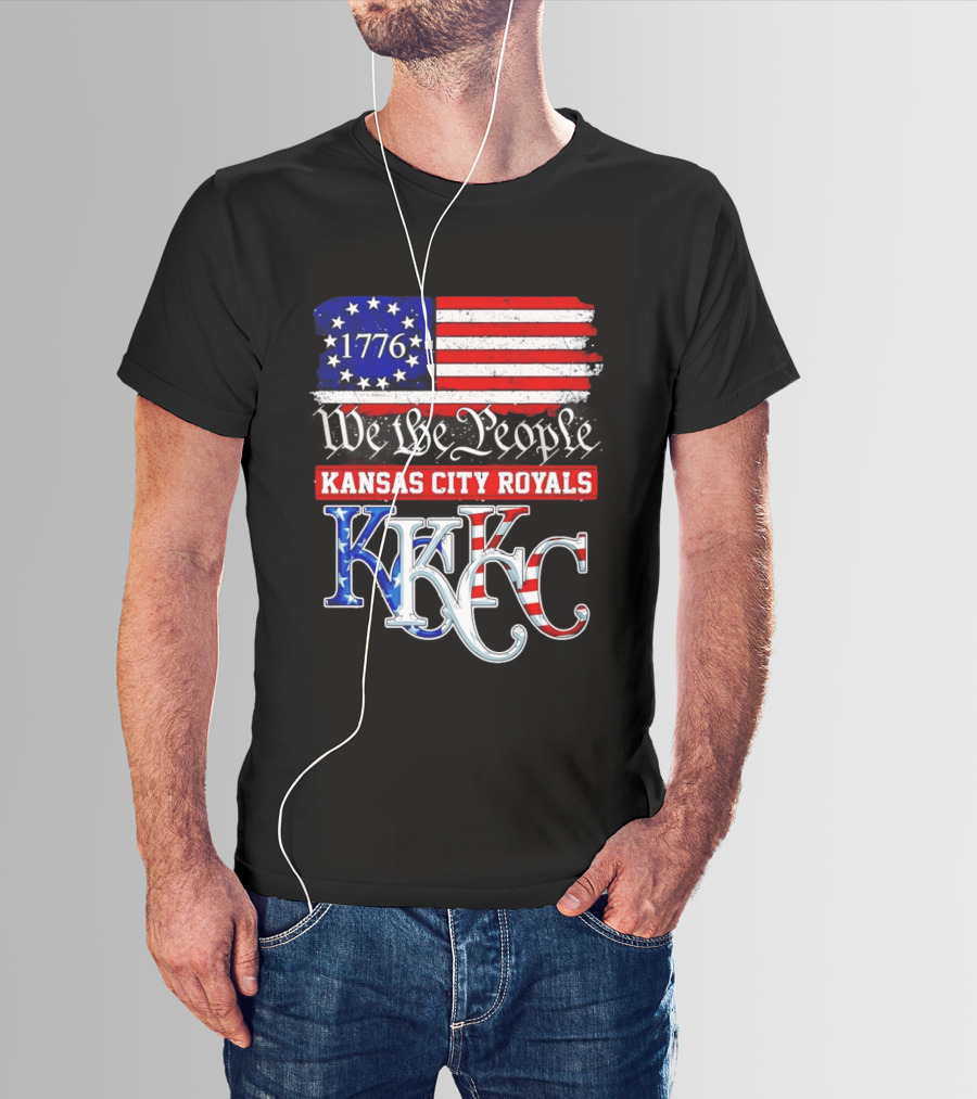 1776 We The People Kansas City Royals USA Flag KC T-Shirt