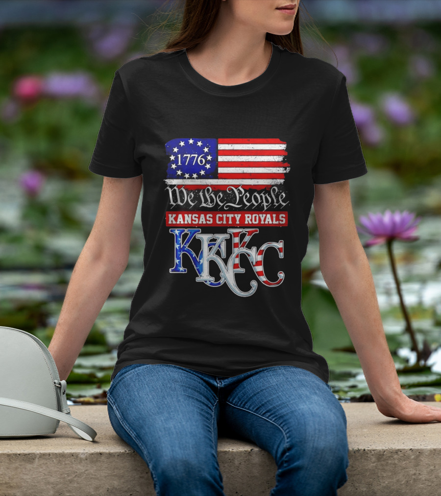 1776 We The People Kansas City Royals USA Flag KC T-Shirt