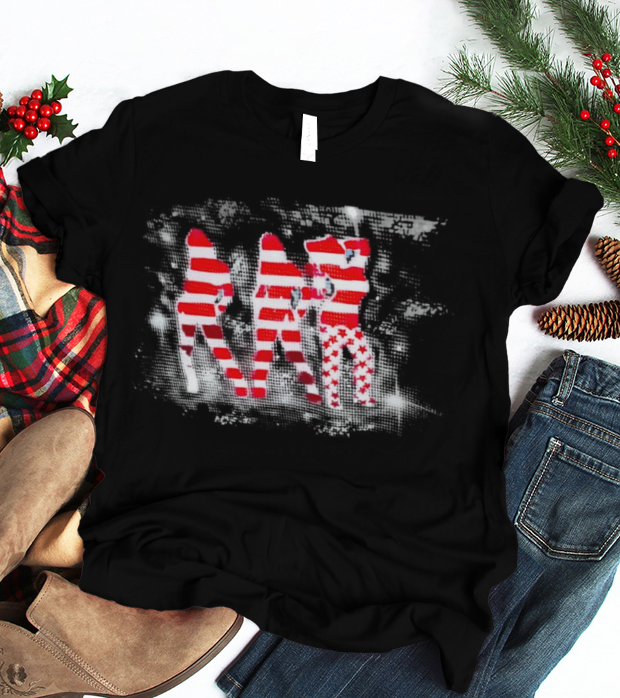 Red And White Striped Stars T-Shirt