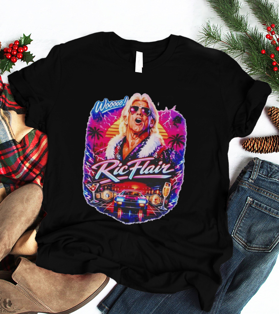 Ric Flair 80s Retro Style Woo Wrestling Legend Vintage Vibes T-Shirt